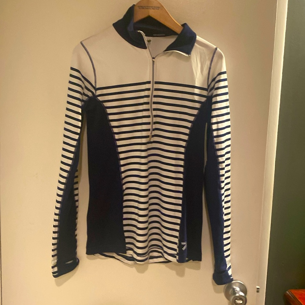New balance/J Crew Athletic striped top